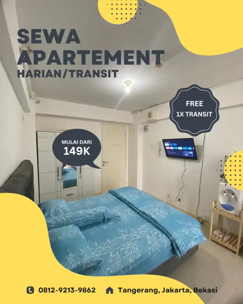 Sewa apartement harian/transit bassura termurah