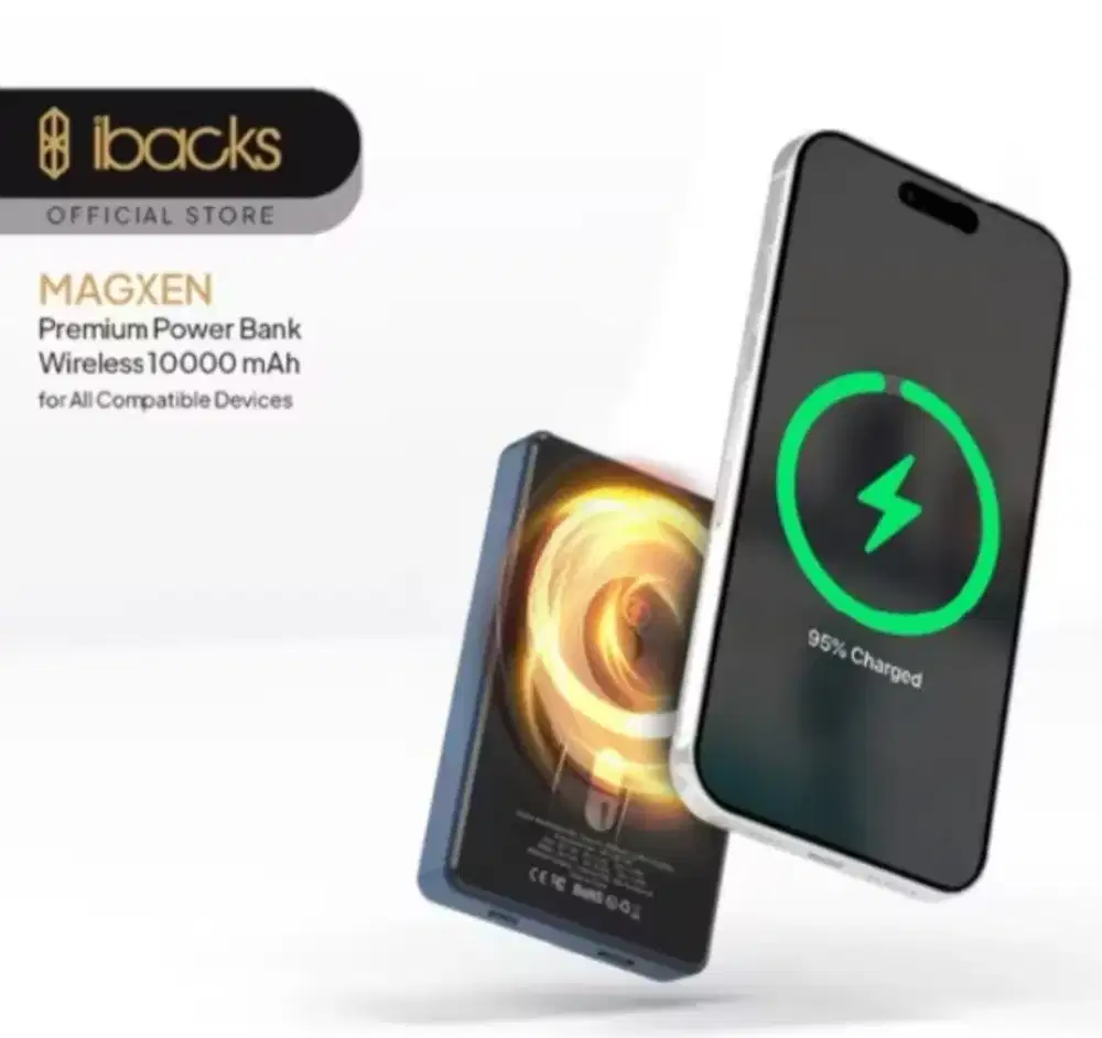 Jual IBACK MAGXEN FAST charger power bank wireless pocket small size