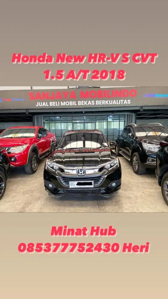 Honda HRV S CVT 1.5 A/T 2018/2019,Km 50rb