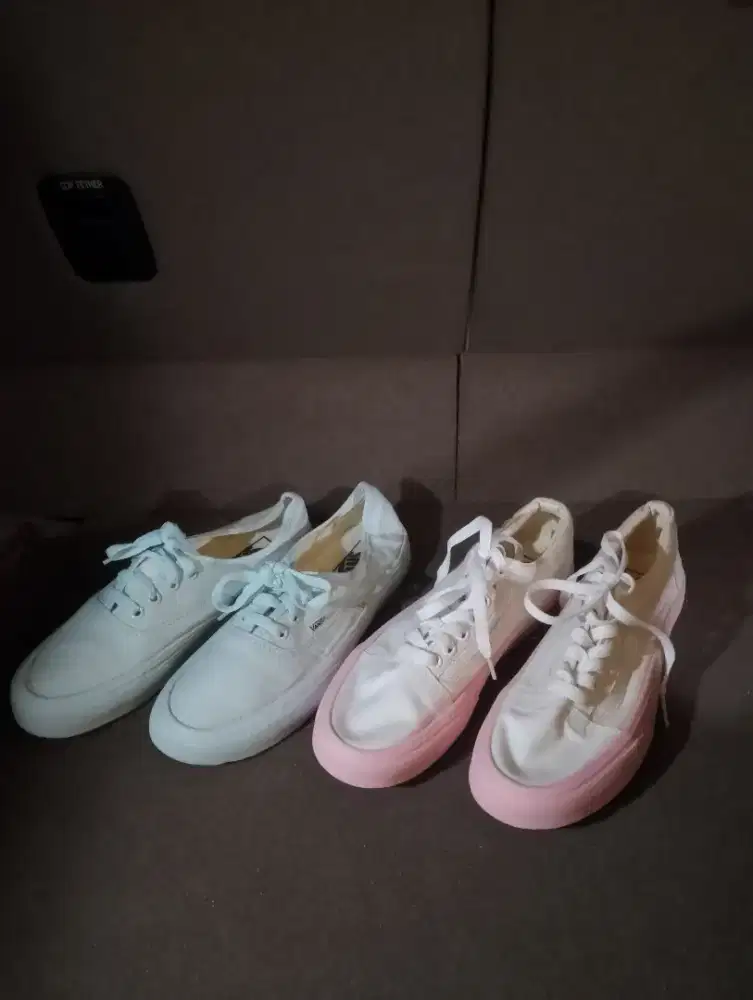 Vans w/biru+pink size 39/40 like new