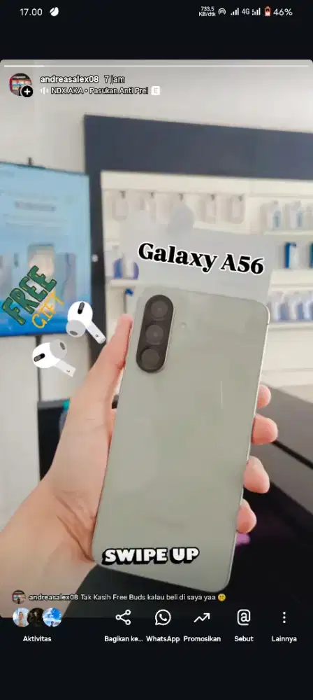 Samsung A56 Terbaru Free Buds Core