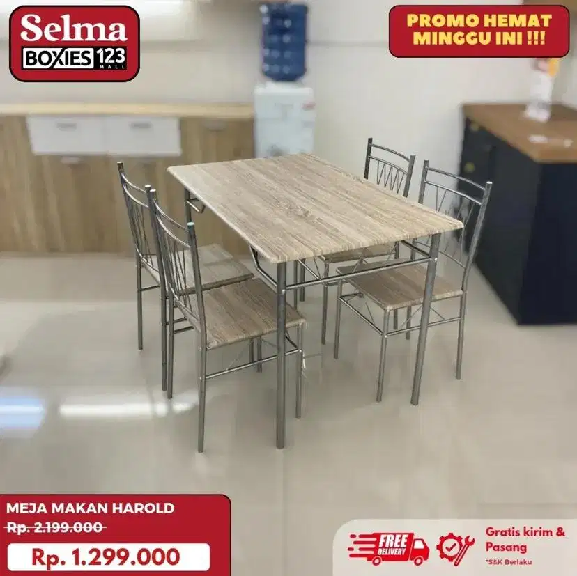 Meja makan murah selma