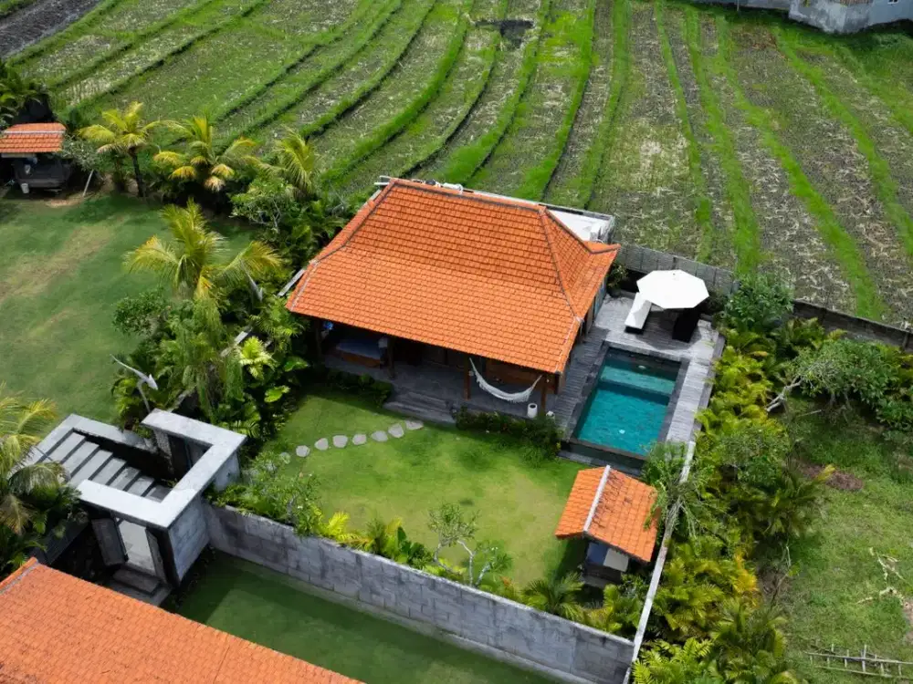 Villa 1 Kamar Tidur dengan Desain Jawa Klasik di Seseh