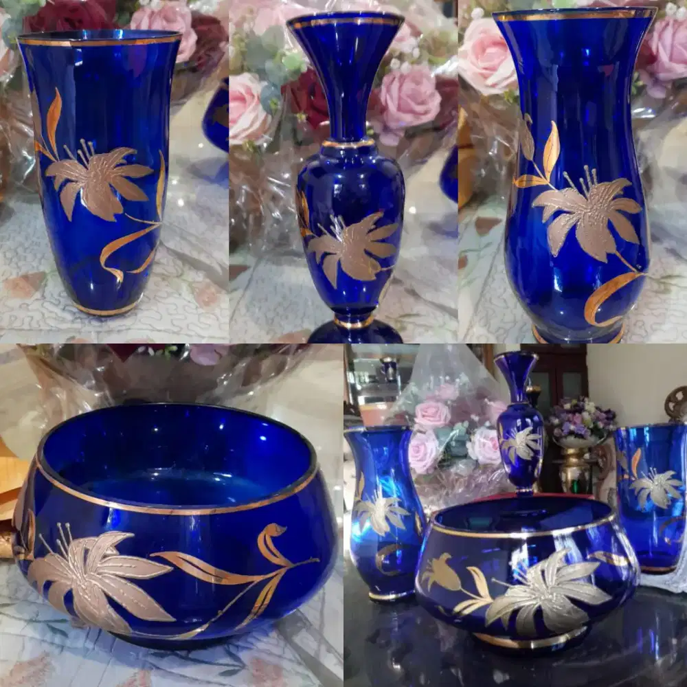 Jual kristal 1 set isi 4 buah warna biru