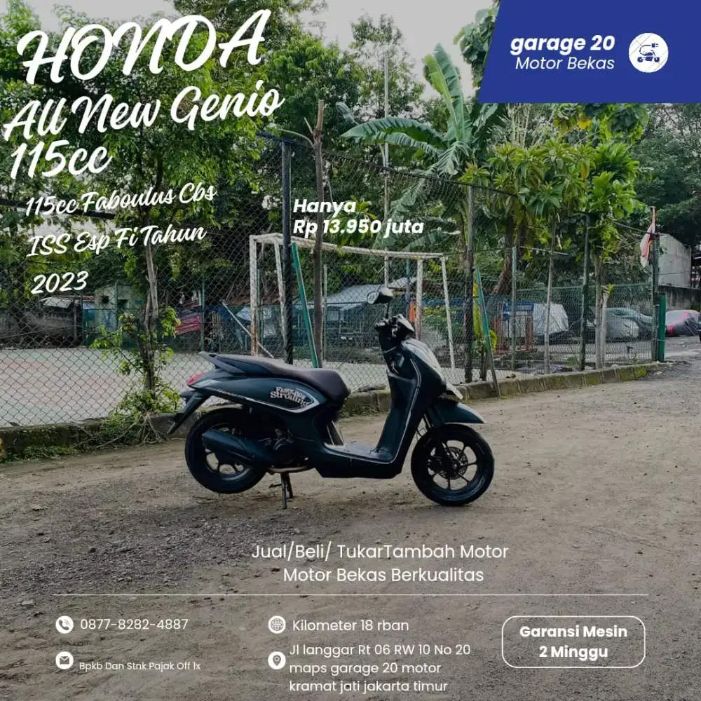 Honda All New Genio 110cc faboulus cbs iss Esp fi Tahun 2023