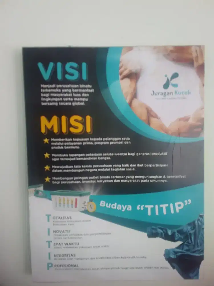 Di butuhkan staff laundry