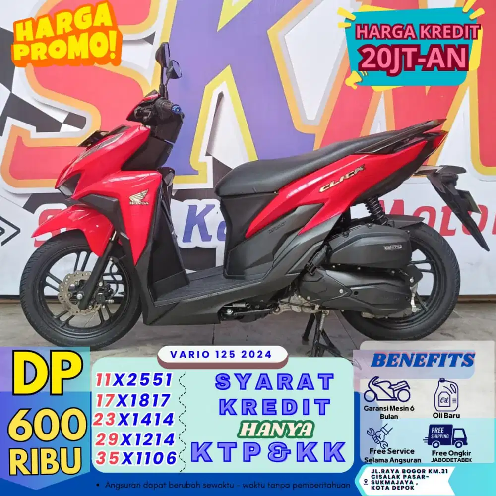 ( vario 125 2024 DP:600 surat-surat lengkap guys cash credit