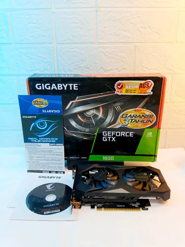 VGA GIGABYTE GTX 1650 4GB GDDR5 FULLSET BOX EX GARANSI AGS