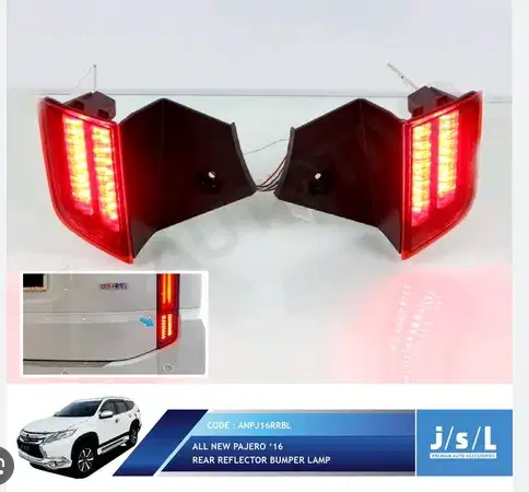 Lampu DRL & LED Reflektor Belakang Pajero Sport 2016–2020 — Upgrade