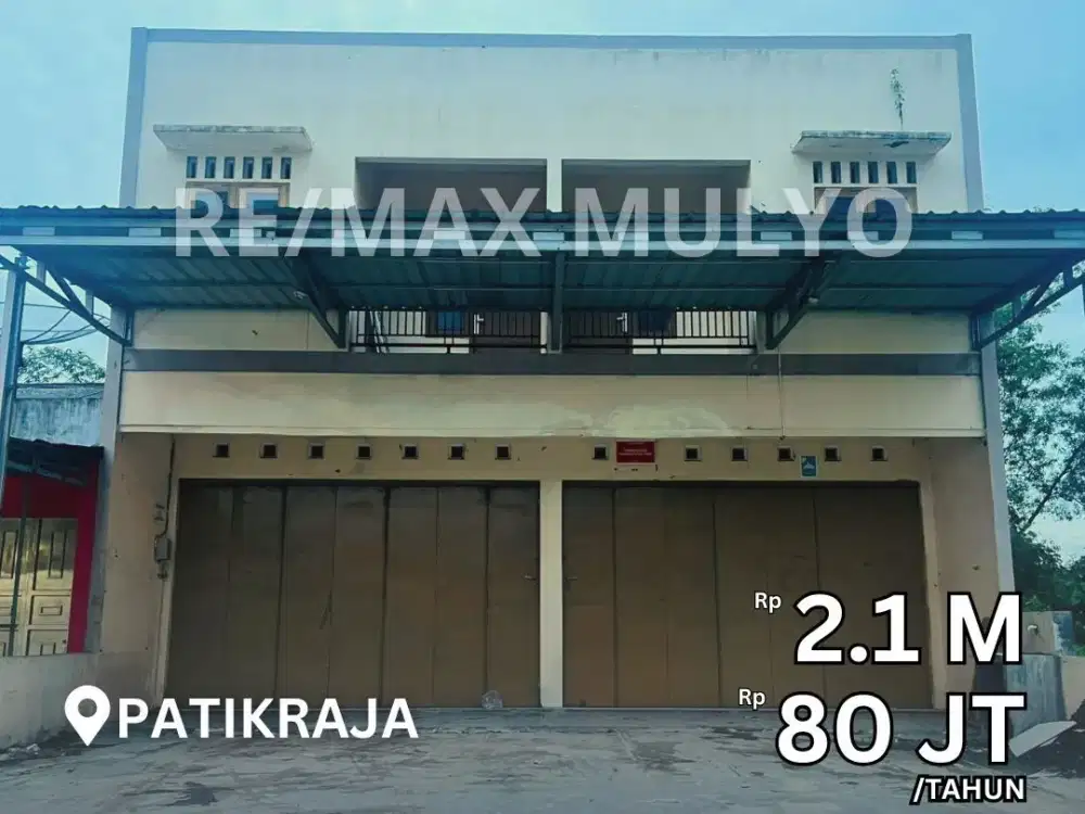 Dijual dan Disewakan 2 Ruko Dengan 2 Lantai Area Jalan Besar Patikraja