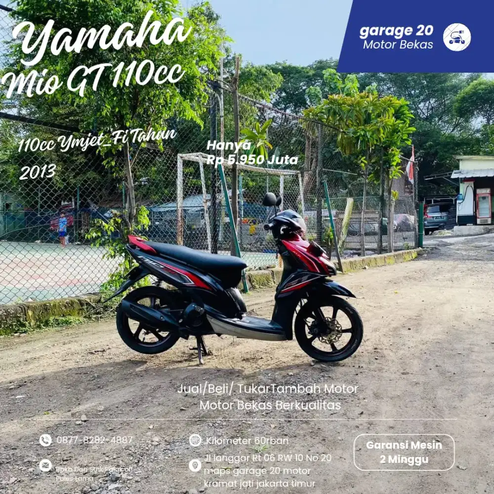 Yamaha Mio GT 110cc Ymjet_Fi Tahun 2014 Pajak Off