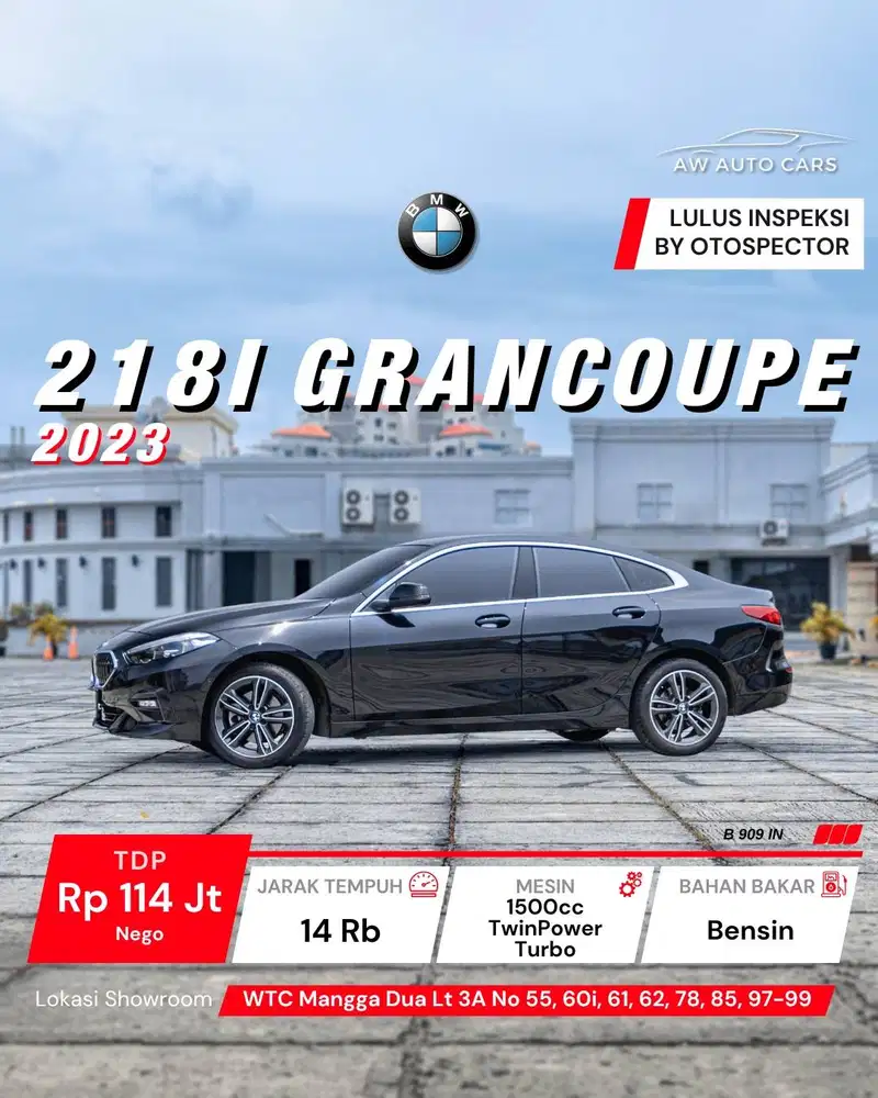 [LOW KM] BMW 218i GranCoupe 2023 Gran Coupe mdl 2022 m sport msport