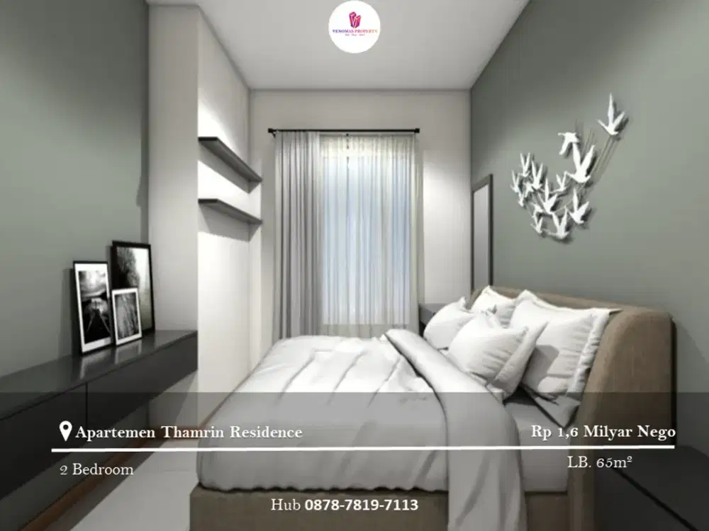 Dijual Apartement Thamrin Residence 2BR Full Furnished Tower A