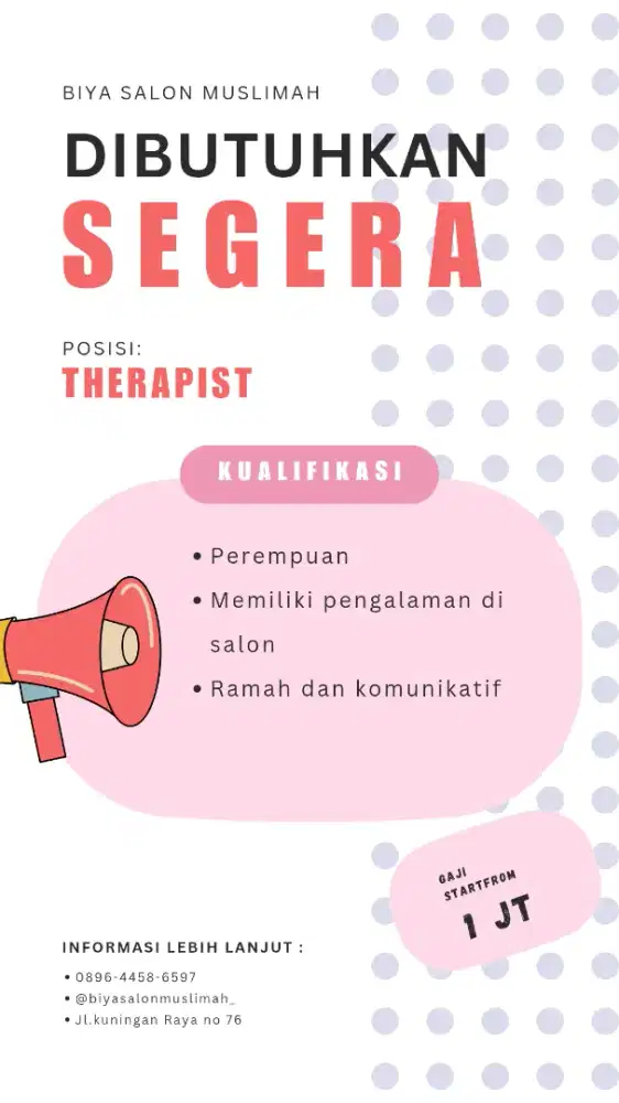 Lowongan kerja salon