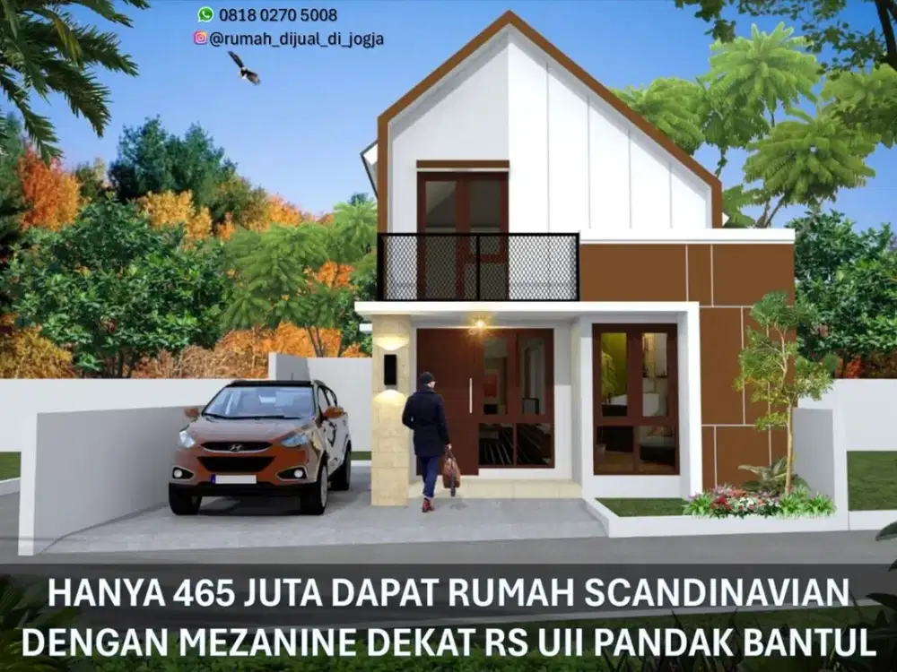 Dijual Rumah Scandinavian Mezanine dekat RS UII Pandak Bantul Jogja Proses Bangun