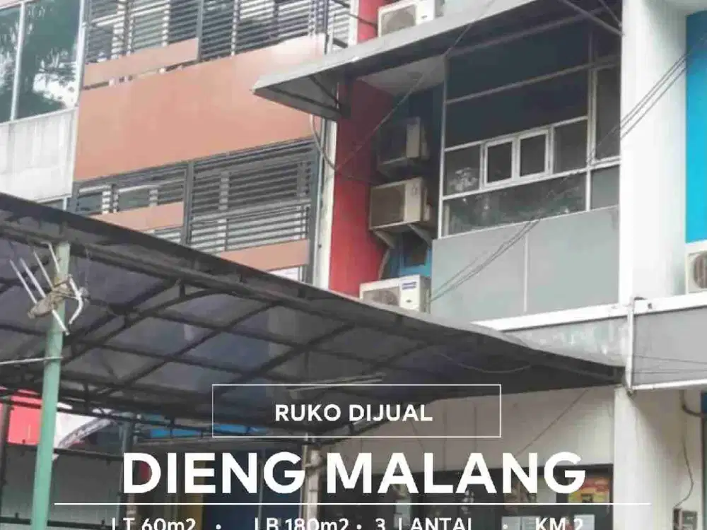Ruko Strategis Dengan 3 Lantai di Dieng Malang
