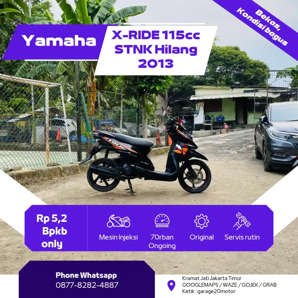 Yamaha X-RIDE 115 STNK Hilang Tahun 2013