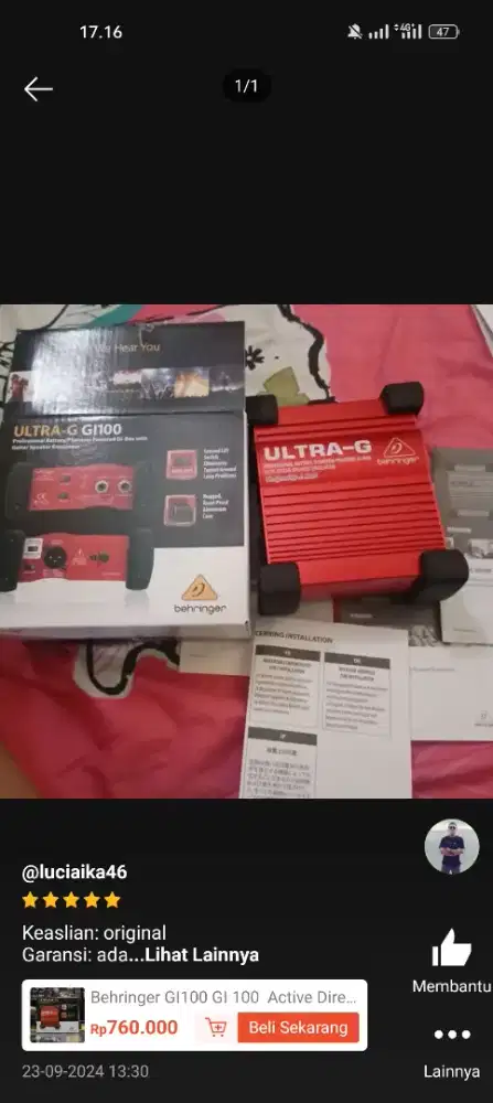 ACTIVE DI BOX/DIRECT BOX BEHRIGER GI100