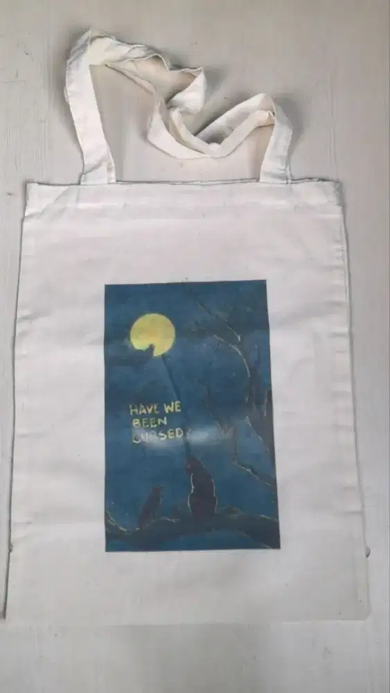 Tote Bag Art Motif Dark Blue - Have We Been Cursed? - HSC 2025