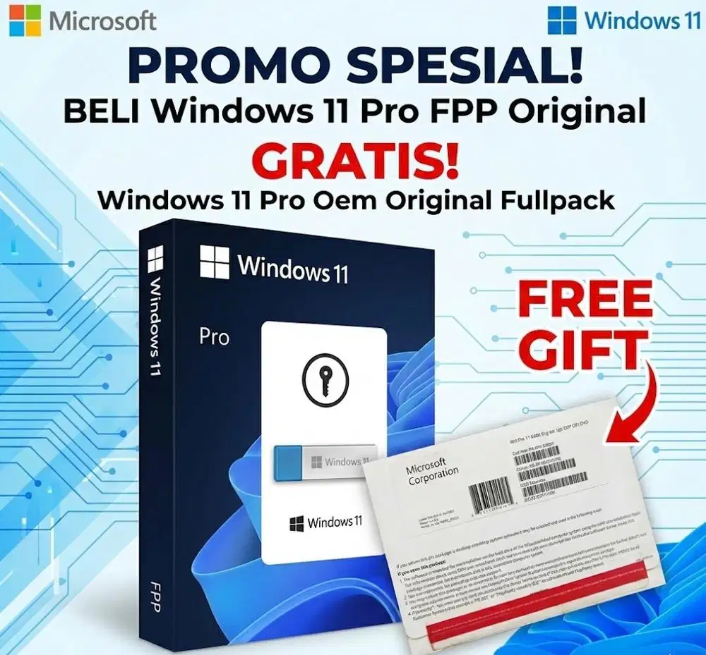Windows 11 Pro FPP Retail FREE Windows 11 Pro OEM Fullpack