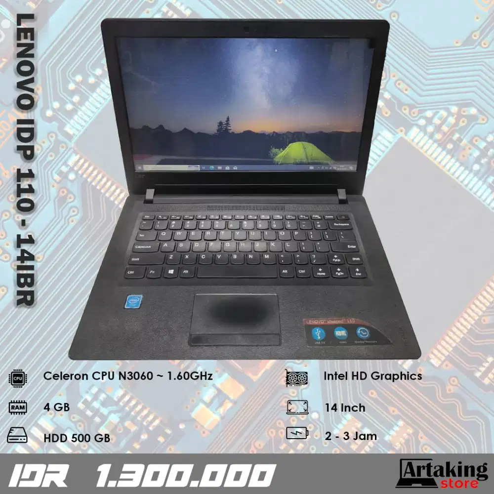 Lenovo Ideapad 110 - 14IBR - Celeron N3060 - Ram 4 GB