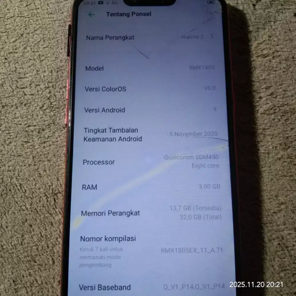 hp realme 2 ram 3 wifi only