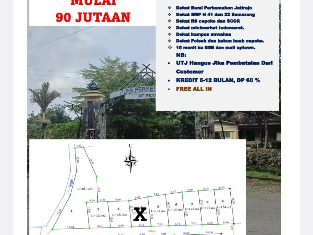 Tanah murah kandri gunungpati harga 90 jutaan