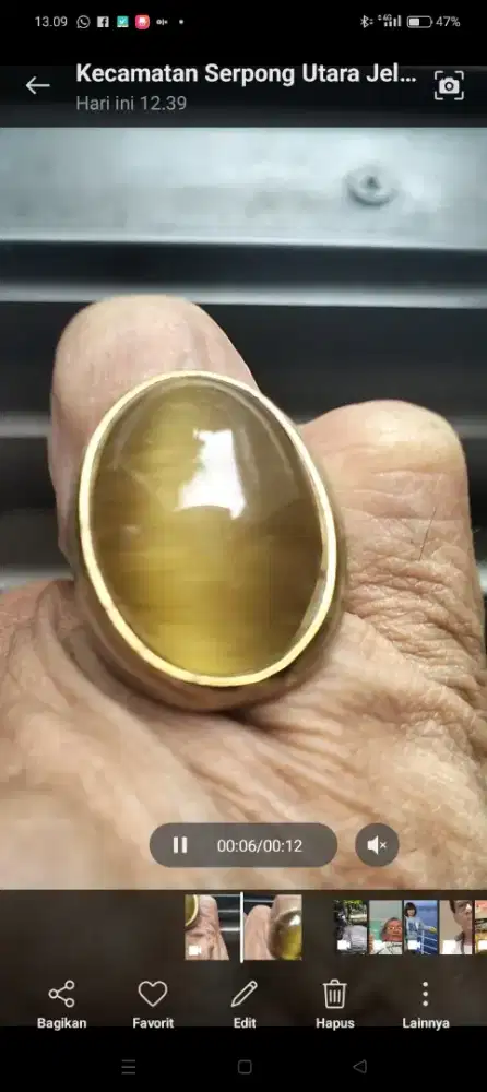 Batu Cincin amat langka (Collector) Golden Zubair