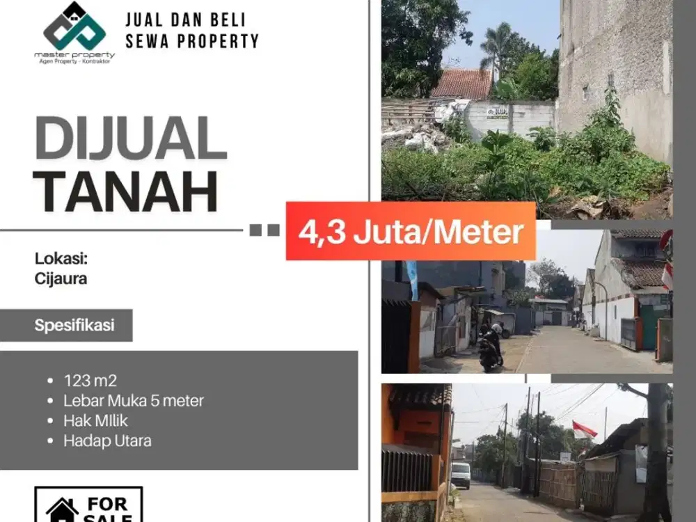 Tanah kavling dijual cepat di Cijaura Buahbatu Kota Bandung