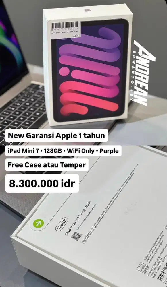 New Ipad Mini 7 128 gb wifi only