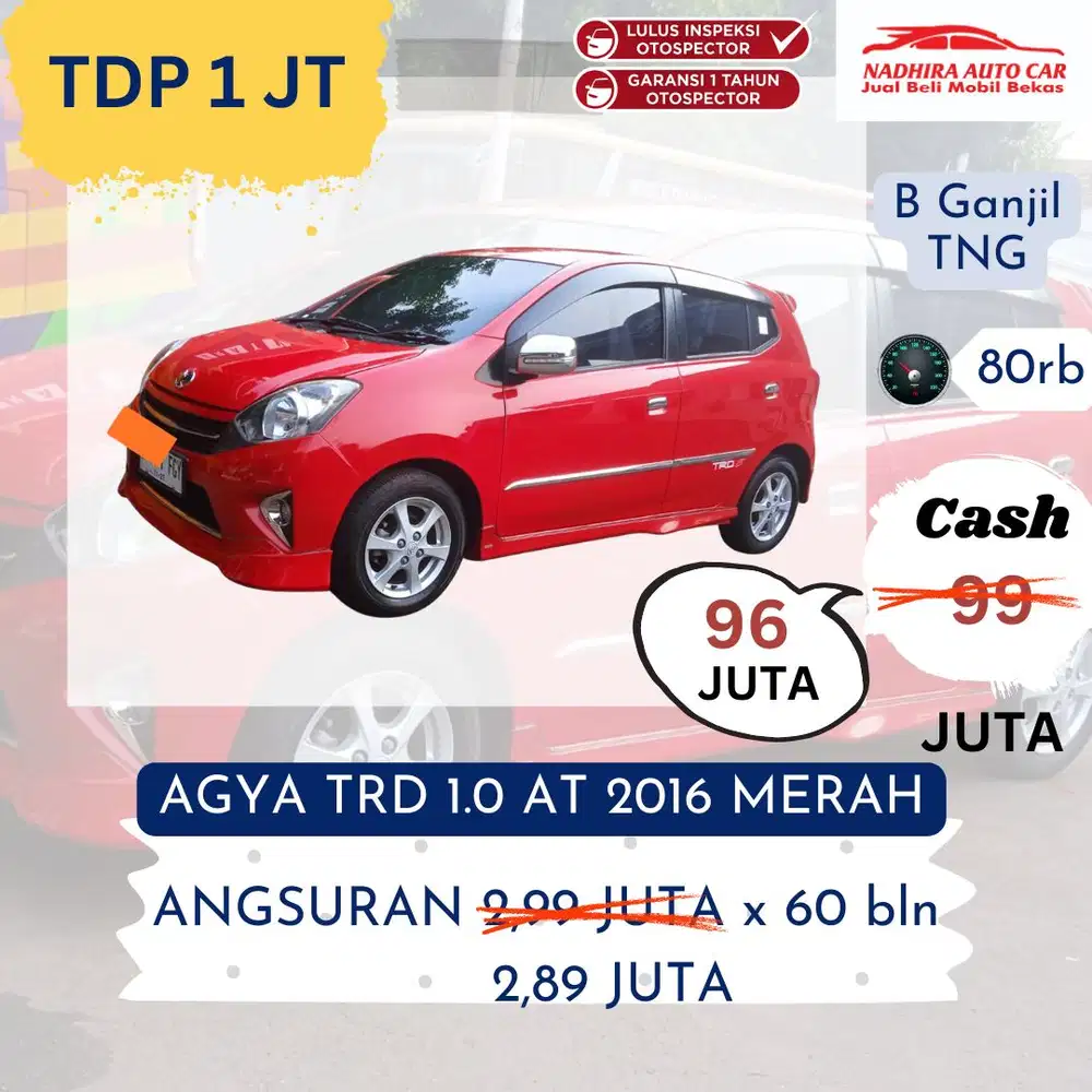 Toyota Agya 2016 Bensin