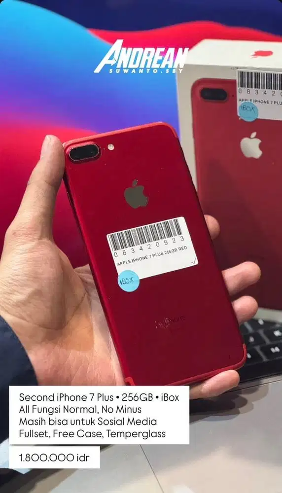 Second Iphone 7 Plus 256 gb ibox