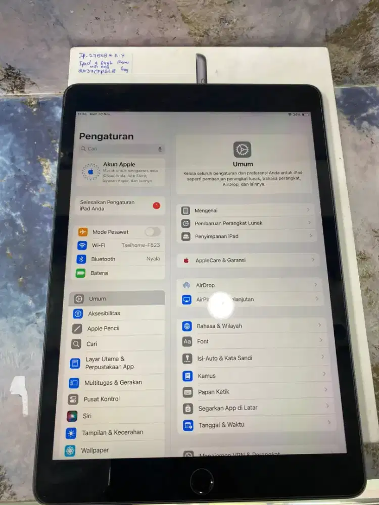 iPad gen 9 64Gb Grey Resmi IBox