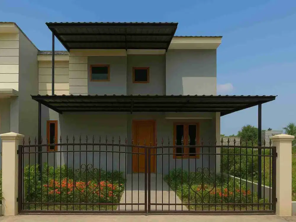 Dijual rumah cash 155Juta, INCLUDE Pagar besi dan Kanopi depan rumah!