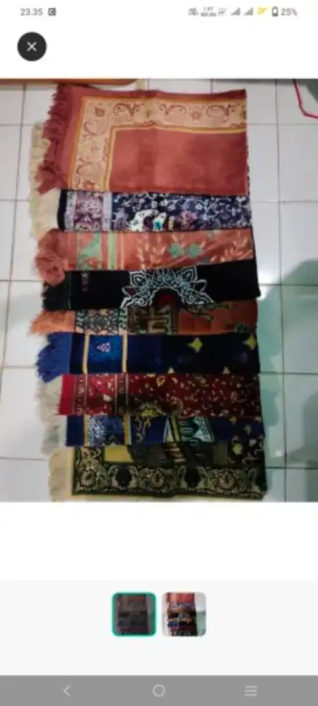 Sejadah Bludru Tebal Import