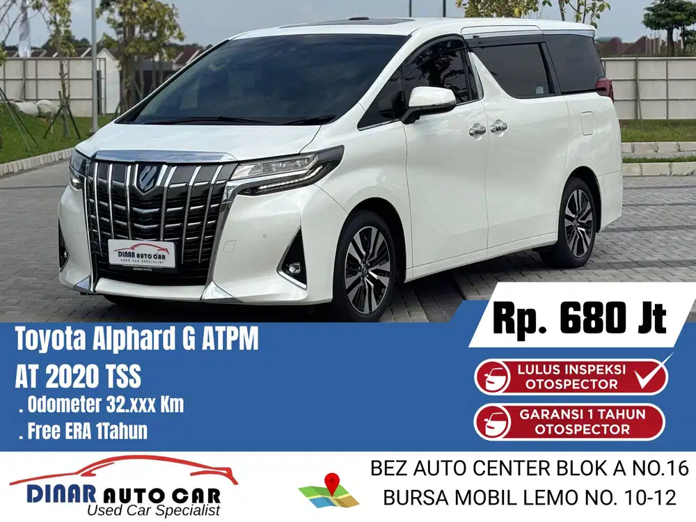 Toyota alphard g atpm 2020 Tss