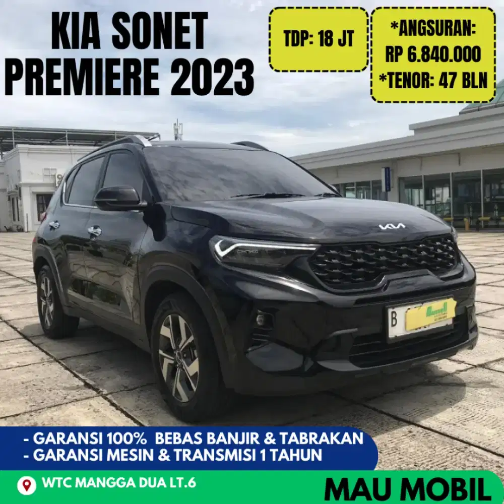 KIA Sonet Premiere 5 Seat 2022/2023/2024 Hitam, KM 20rb