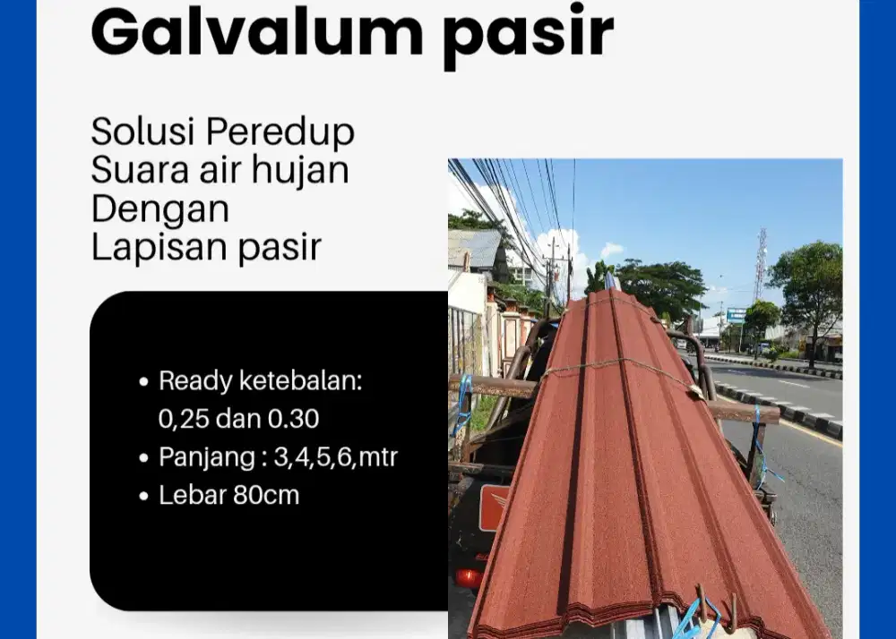 Galvalum polos dan pasir 0.25 dan 0.30
