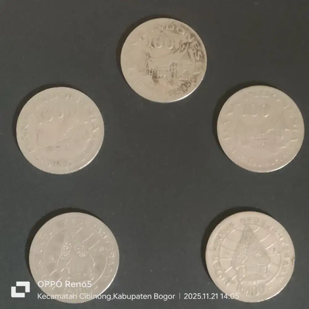 Uang koin kuno tahun 1978 Rp100