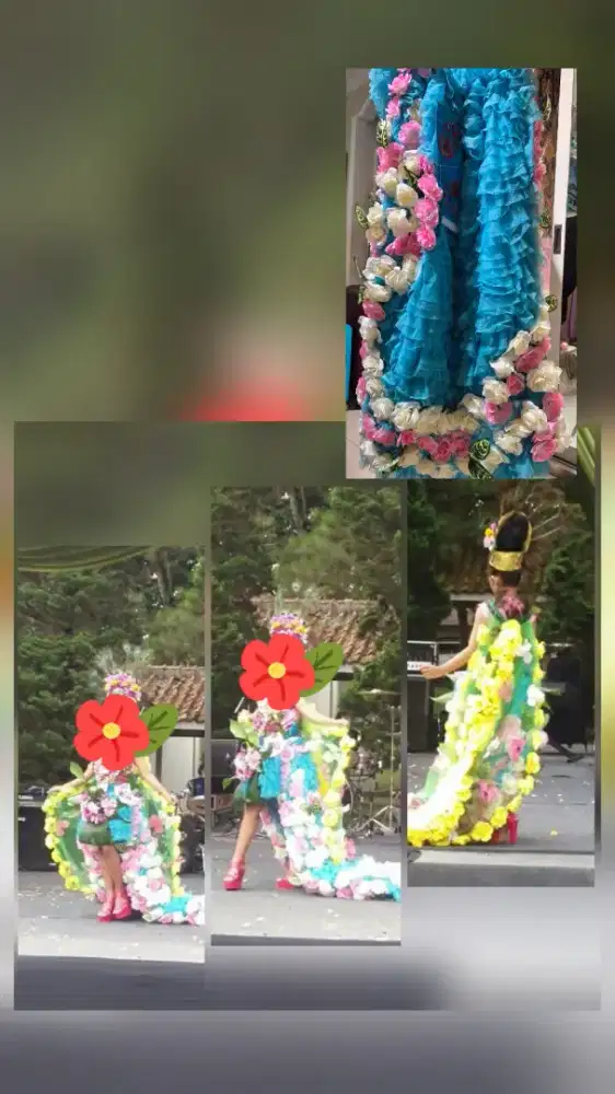 Flower dress untuk fashion show