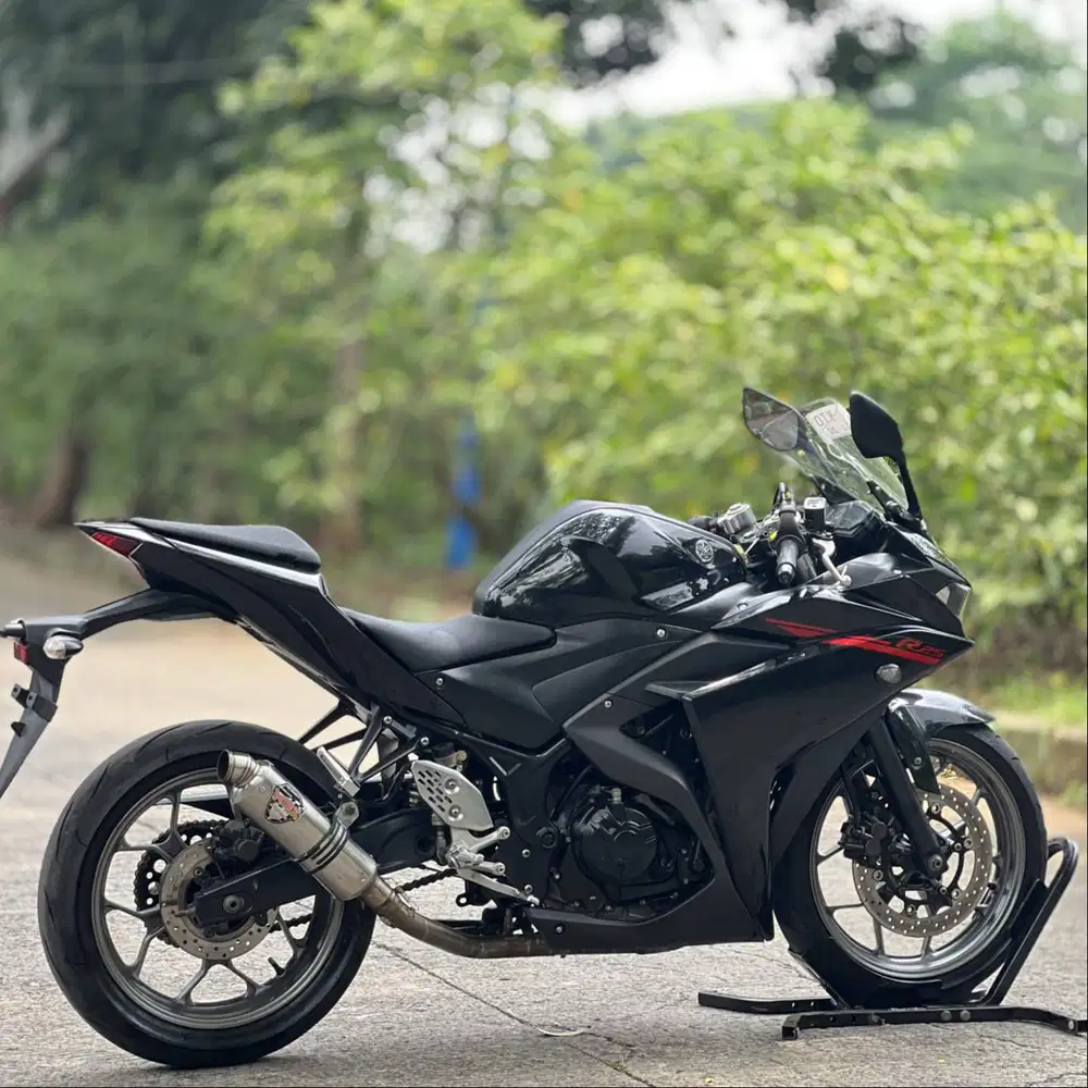 KM LOW! YAMAHA R25 V1 2014 BLACK PAJAK PANJANG FULL MULUS