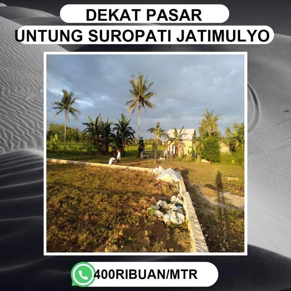 Tanah datar siap bangun Lokasi  strategis dekat dg pasar karang anyar