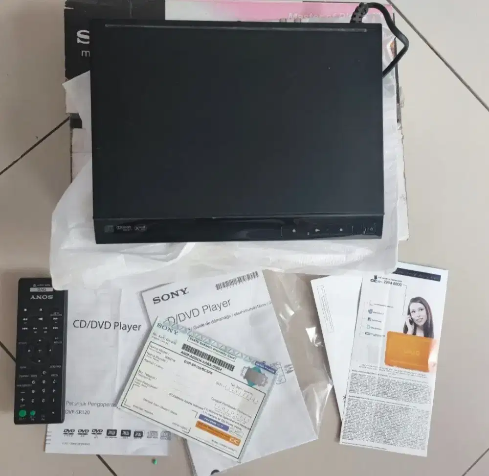CD DVD Player Sony DVP SR-120 BNOB Normal