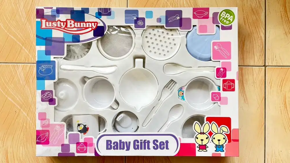 Lusty Bunny Feeding Set peralatan mpasi makan bayi