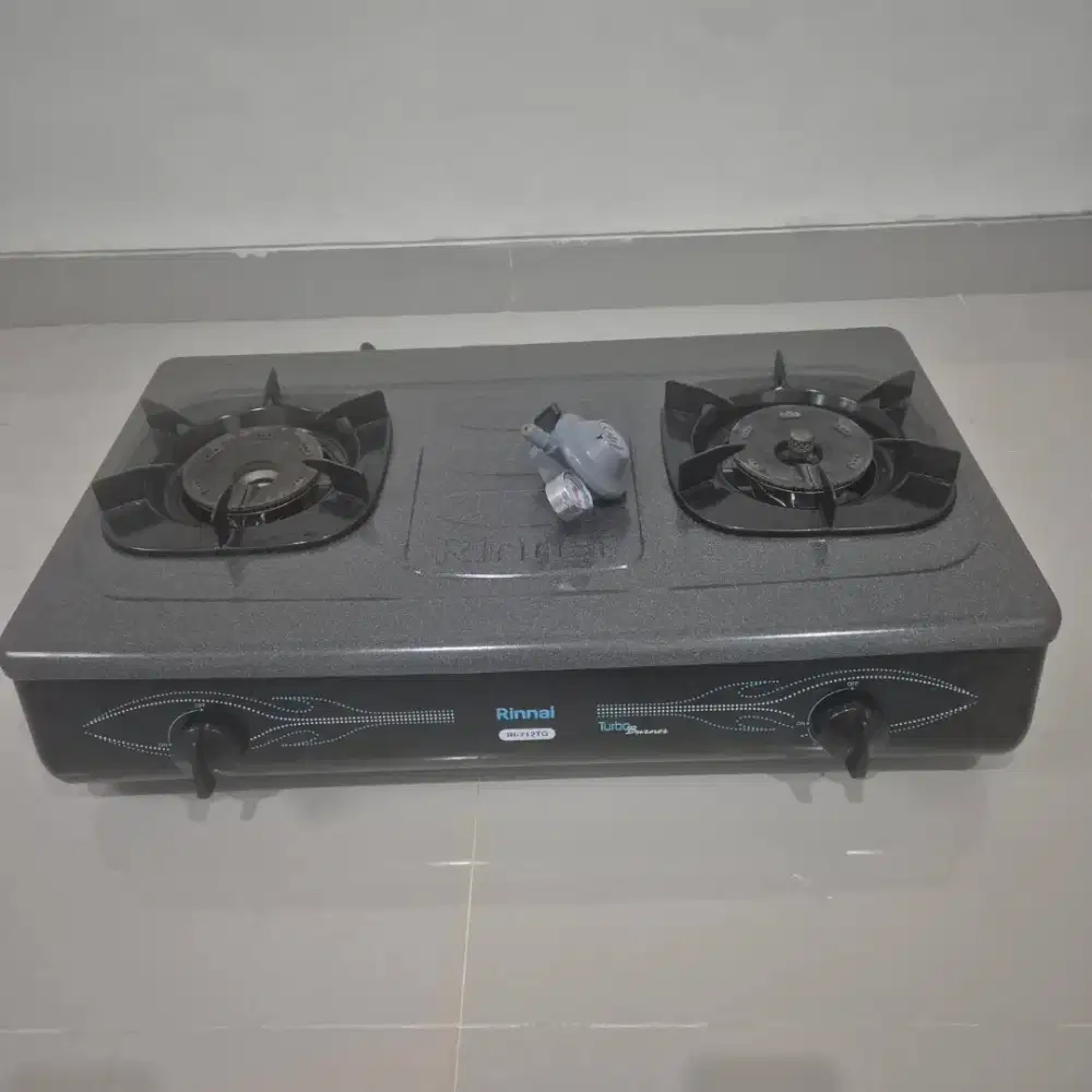 Kompor Gas Rinnai Turbo Burner RI-712TG + Regulator Miyako