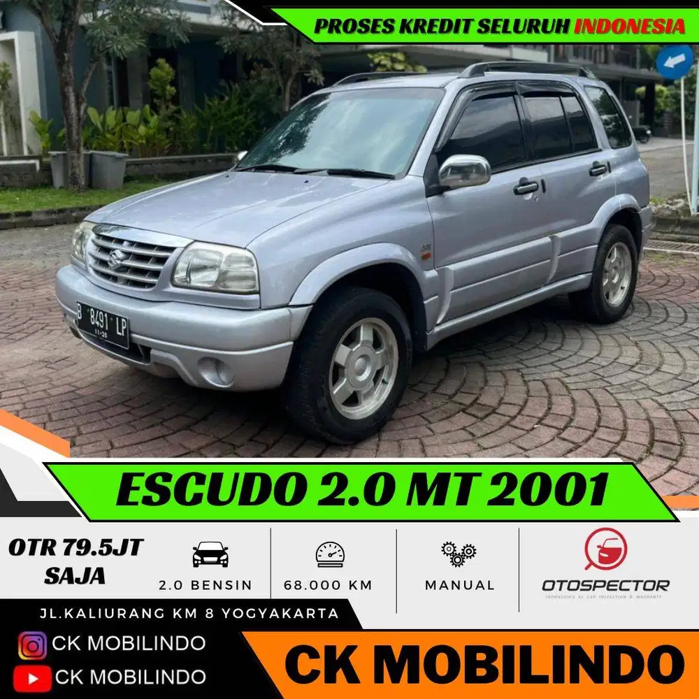 (KM68rb) Suzuki Escudo Manual 2001 ANTIK Simpanan Pajak Baru