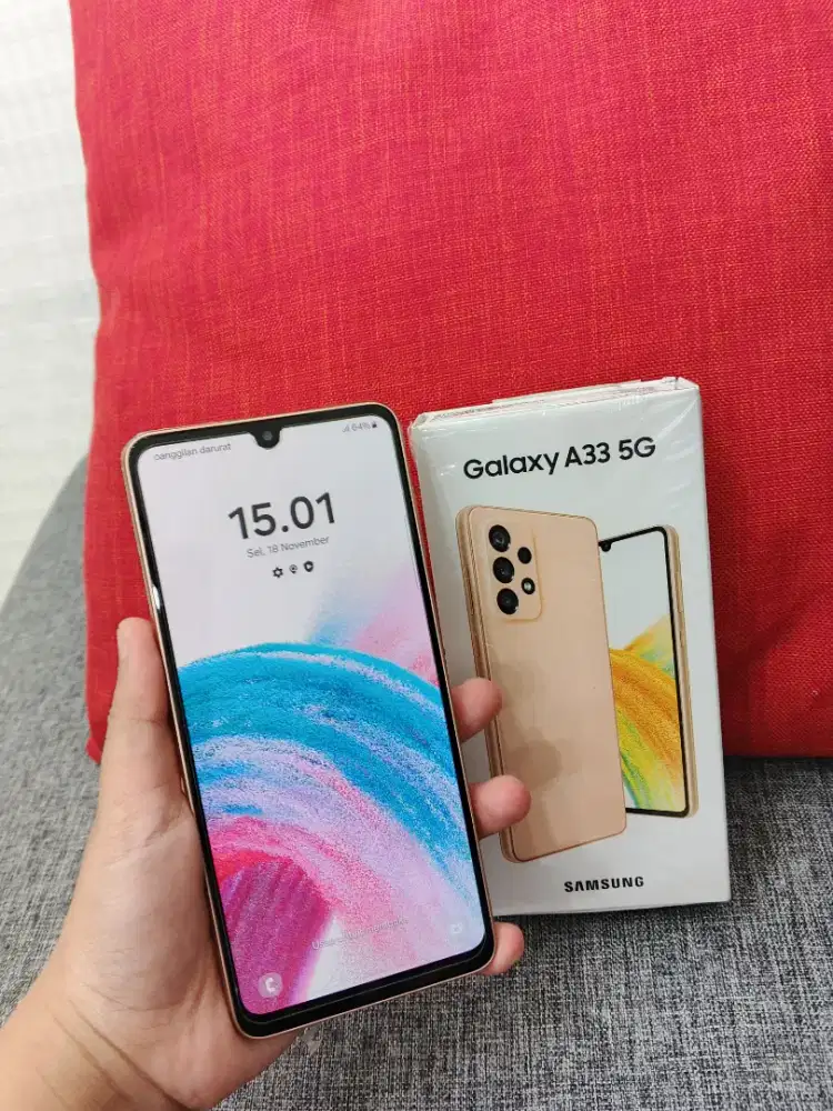 Samsung A33 5G 8/128 Fulset ori likenew resmi sein no minus