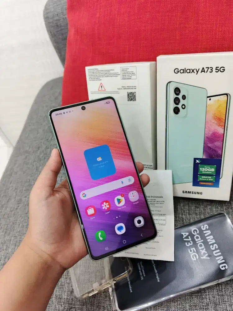 Samsung A73 5G 8/256 Fulset ori resmi sein no minus