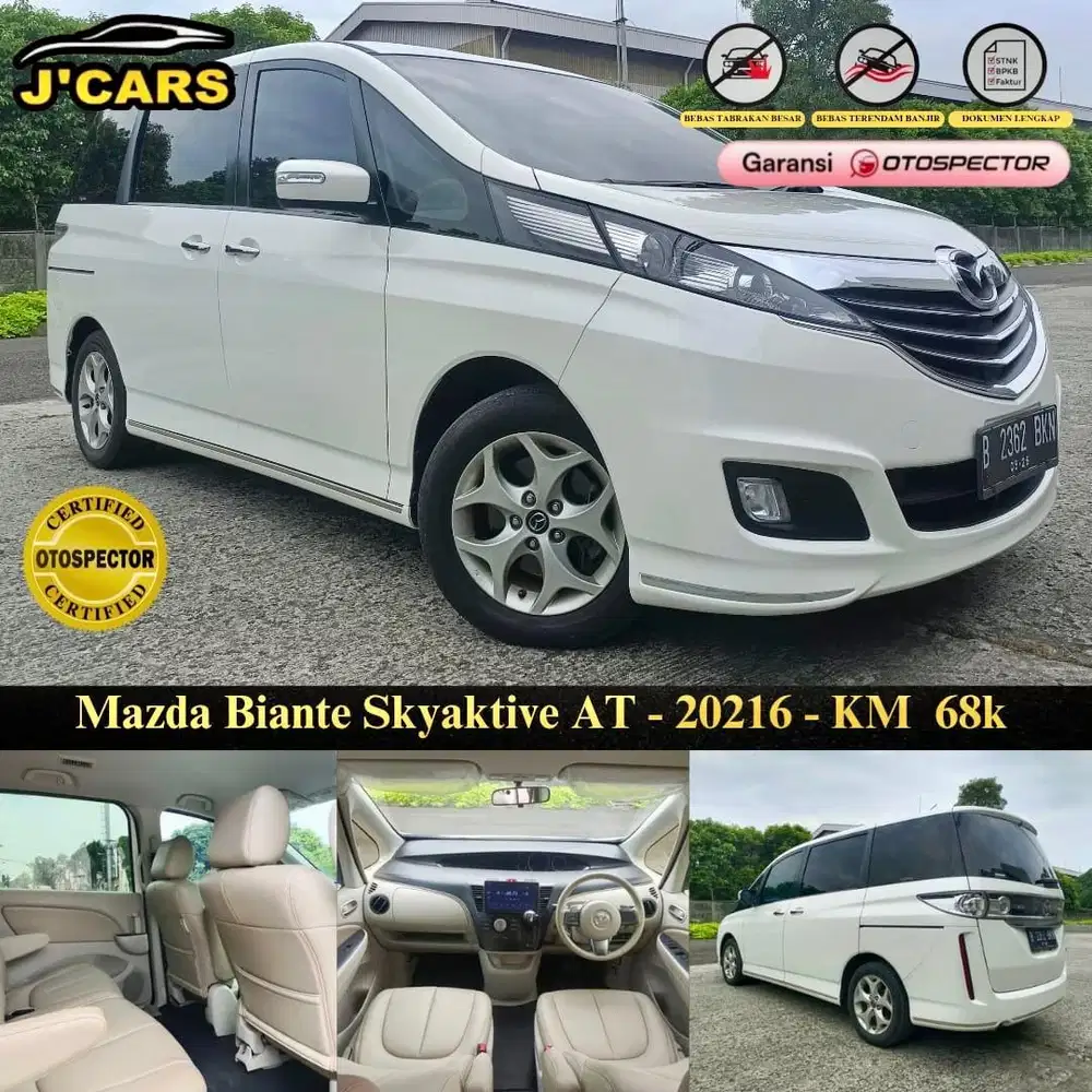 [KM 68k] Mazda Biante Skyactive 2016 Automatic Ringan Murah