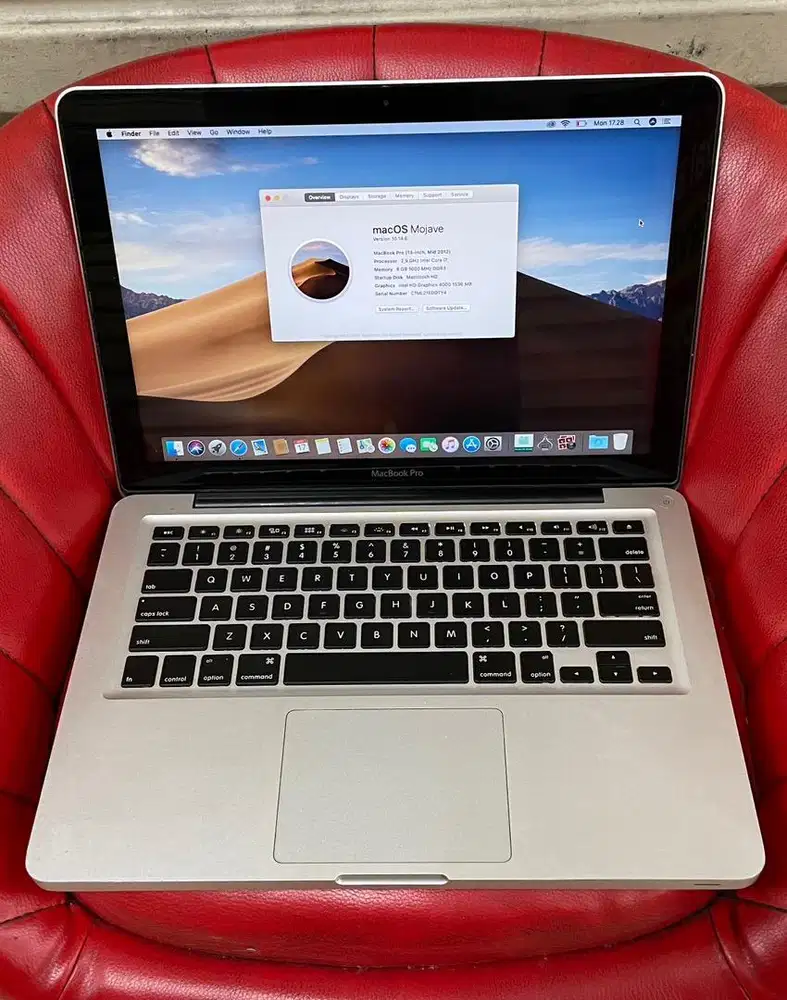 MacBook Pro 13 inch 2012 i7 8gb SSD 256gb + HDD 750gb MD102